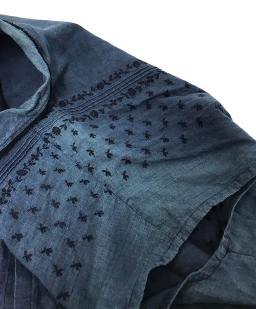 45R（フォーティファイブ・アール）45R (フォーティファイブ・アール) 藍インドカディdeステッチ馬ブラウス インディゴ サイズ:下記参照の古着・服飾アイテム