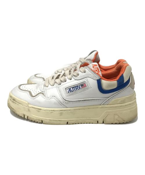 AUTRY（オートリ―）AUTRY (オートリ―) サイドロゴローカットスニーカー ホワイト×ブルー サイズ:37の古着・服飾アイテム