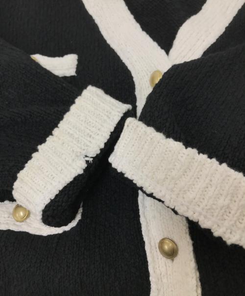 FRAMeWORK（フレームワーク）FRAMeWORK (フレームワーク) クロップドニットジャケット ブラック×ホワイト サイズ:下記参照の古着・服飾アイテム