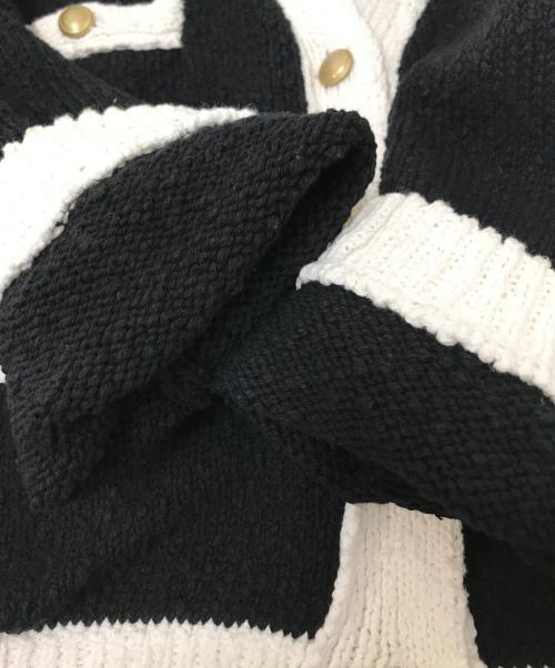 FRAMeWORK（フレームワーク）FRAMeWORK (フレームワーク) クロップドニットジャケット ブラック×ホワイト サイズ:下記参照の古着・服飾アイテム