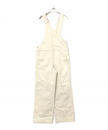 CURRENTAGE（カレンテージ）の古着「ワイドデニムサロペット」｜アイボリー