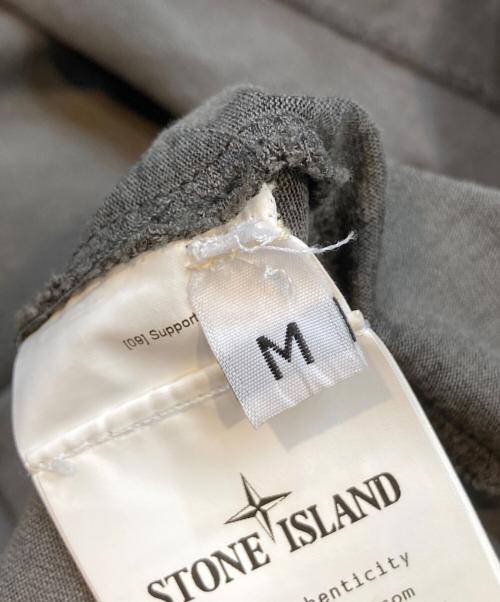 SUPREME（シュプリーム）SUPREME (シュプリーム) STONE ISLAND (ストーンアイランド) ロングスリーブカットソー ブラック×グレー サイズ:Mの古着・服飾アイテム