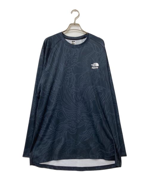 SUPREME（シュプリーム）SUPREME (シュプリーム) THE NORTH FACE (ザ ノース フェイス) Base Layer L/S Top ブラック×グレー サイズ:XL/TGの古着・服飾アイテム