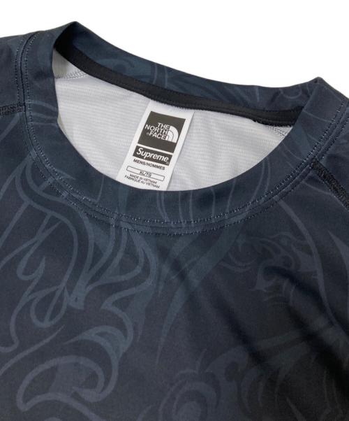 SUPREME（シュプリーム）SUPREME (シュプリーム) THE NORTH FACE (ザ ノース フェイス) Base Layer L/S Top ブラック×グレー サイズ:XL/TGの古着・服飾アイテム