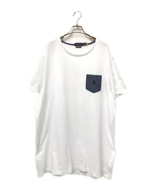 POLO RALPH LAUREN（ポロ・ラルフローレン）POLO RALPH LAUREN (ポロ・ラルフローレン) 刺繍ポケットTシャツ ホワイト サイズ:XXLの古着・服飾アイテム