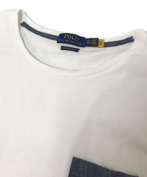 POLO RALPH LAUREN（ポロ・ラルフローレン）POLO RALPH LAUREN (ポロ・ラルフローレン) 刺繍ポケットTシャツ ホワイト サイズ:XXLの古着・服飾アイテム