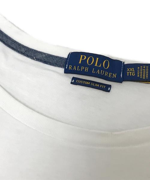 POLO RALPH LAUREN（ポロ・ラルフローレン）POLO RALPH LAUREN (ポロ・ラルフローレン) 刺繍ポケットTシャツ ホワイト サイズ:XXLの古着・服飾アイテム