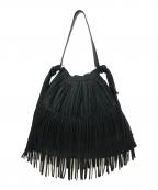 PLEATS PLEASEプリーツプリーズ）の古着「フリンジプリーツハンドバッグ」｜ブラック