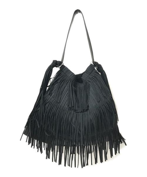 PLEATS PLEASE（プリーツプリーズ）PLEATS PLEASE (プリーツプリーズ) フリンジプリーツハンドバッグ ブラック サイズ:下記参照の古着・服飾アイテム