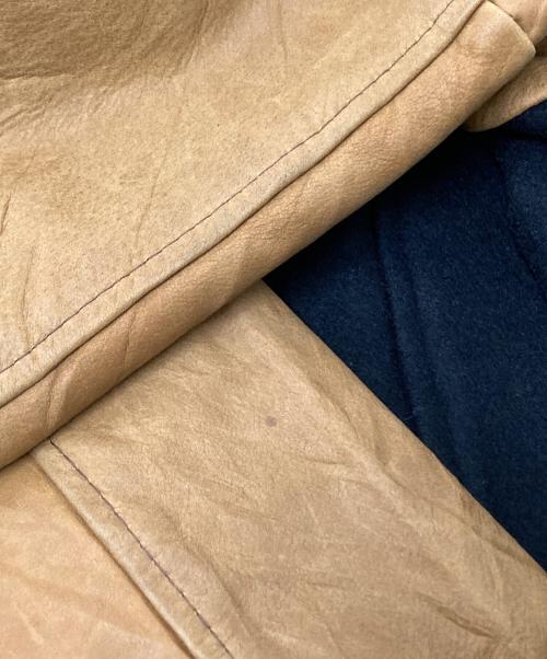 CANADA SPORT WEAR（カナダスポーツウェア）CANADA SPORT WEAR (カナダスポーツウェア) 企業ロゴ切替レザージャケット ブラック×ブラウン サイズ:XLの古着・服飾アイテム