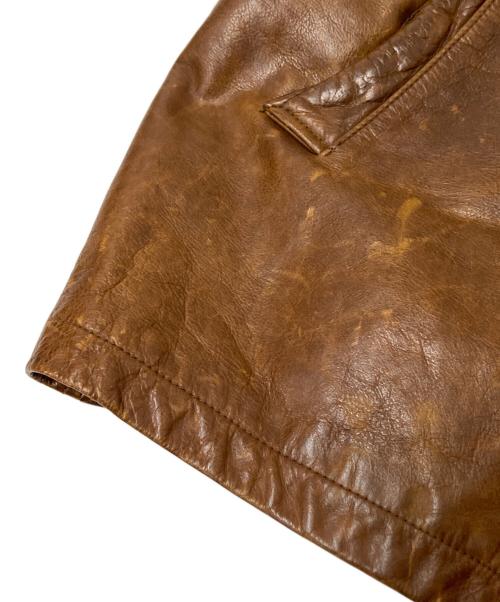 GAP（ギャップ）GAP (ギャップ) レザーカーコート ブラウン サイズ:Lの古着・服飾アイテム