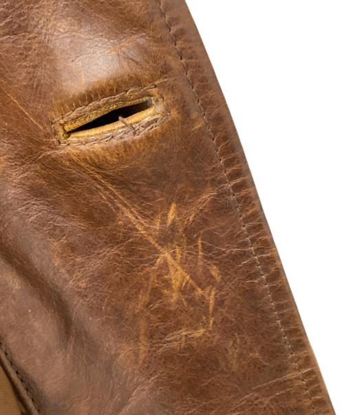 GAP（ギャップ）GAP (ギャップ) レザーカーコート ブラウン サイズ:Lの古着・服飾アイテム