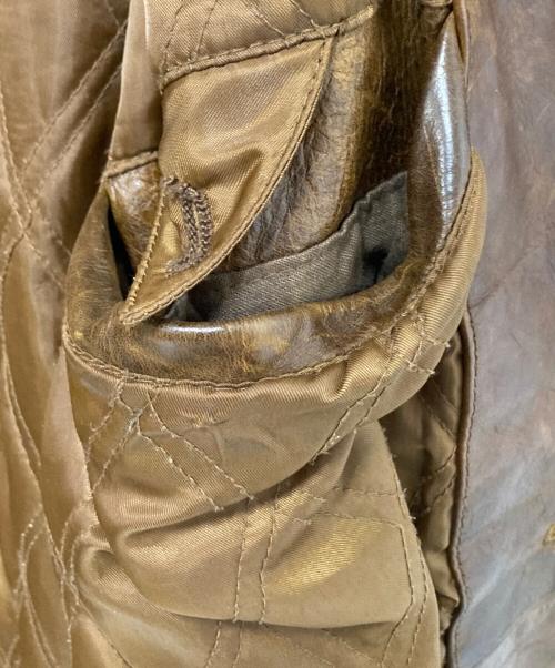 GAP（ギャップ）GAP (ギャップ) レザーカーコート ブラウン サイズ:Lの古着・服飾アイテム