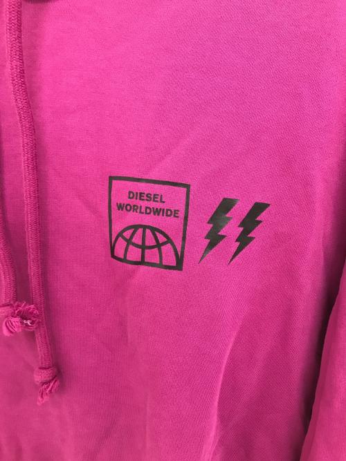 DIESEL（ディーゼル）DIESEL (ディーゼル) パーカー ショッキングピンク サイズ:Sの古着・服飾アイテム