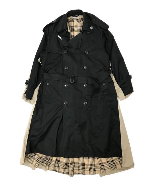 Maison MIHARA YASUHIRO（メゾン ミハラ ヤスヒロ）Maison MIHARA YASUHIRO (メゾン ミハラ ヤスヒロ) W-Sleeve Docking Coat ブラック×ベージュ サイズ:46の古着・服飾アイテム