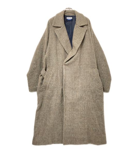MAISON SPECIAL（メゾンスペシャル）MAISON SPECIAL (メゾンスペシャル) ウールチェックオーバーロングコート ベージュ×ブラウン サイズ:01の古着・服飾アイテム