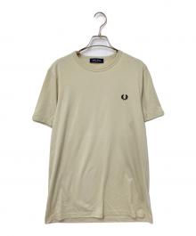 FRED PERRY（フレッドペリー）の古着「エンブロイダリーロゴTシャツ」｜ベージュ