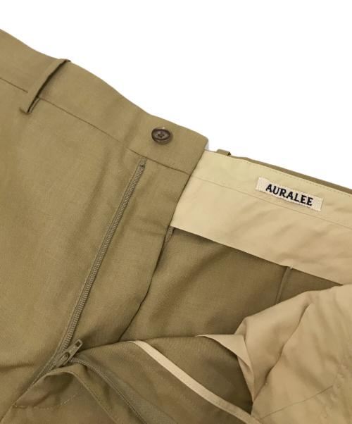 AURALEE（オーラリー）AURALEE (オーラリー) シルク混ウールパンツ ベージュ サイズ:4の古着・服飾アイテム