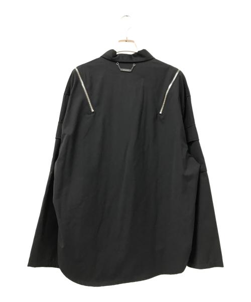 ADRER（アドラー）ADRER (アドラー) ジップデザインシャツジャケット ブラック サイズ:Sの古着・服飾アイテム