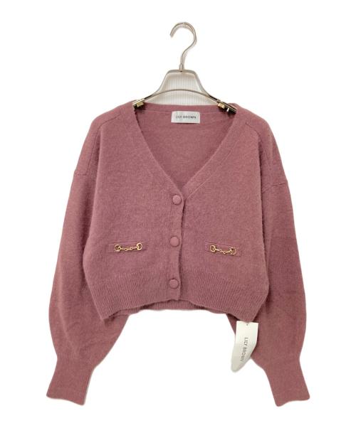 Lily Brown（リリーブラウン）Lily Brown (リリーブラウン) フォックスビットカーディガン ピンク サイズ:F 未使用品の古着・服飾アイテム