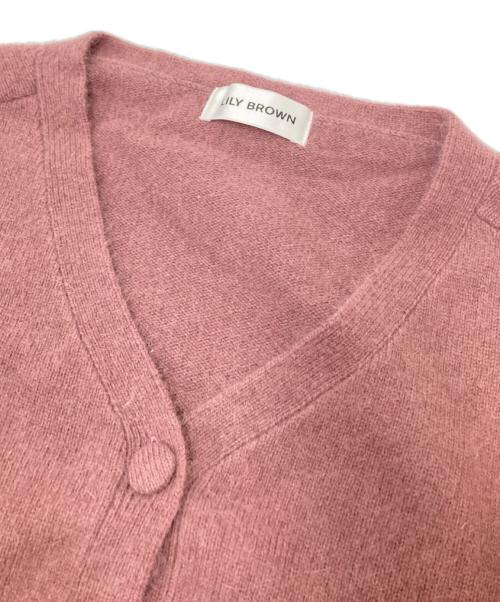 Lily Brown（リリーブラウン）Lily Brown (リリーブラウン) フォックスビットカーディガン ピンク サイズ:F 未使用品の古着・服飾アイテム