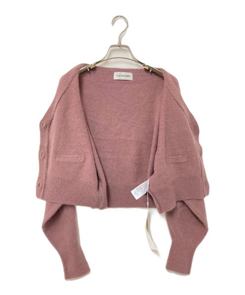 Lily Brown（リリーブラウン）Lily Brown (リリーブラウン) フォックスビットカーディガン ピンク サイズ:F 未使用品の古着・服飾アイテム