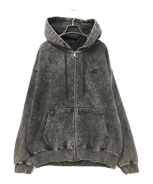 CLEL（クレイル）CLEL (クレイル) Heavy Weight Logo Embroidered Full-Zip Hoodie ブラウン サイズ:M 未使用品の古着・服飾アイテム