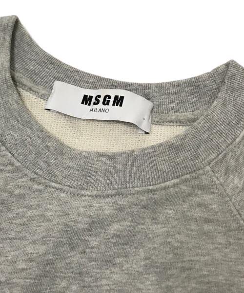MSGM（エムエスジーエム）MSGM (エムエスジーエム) LOGO SWEAT PULLOVER グレー サイズ:XSの古着・服飾アイテム