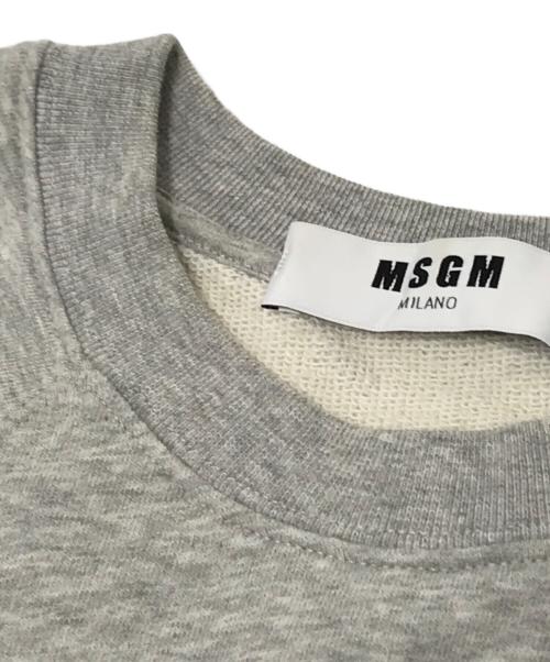 MSGM（エムエスジーエム）MSGM (エムエスジーエム) LOGO SWEAT PULLOVER グレー サイズ:XSの古着・服飾アイテム