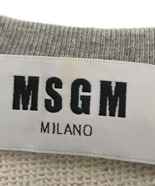 MSGM（エムエスジーエム）MSGM (エムエスジーエム) LOGO SWEAT PULLOVER グレー サイズ:XSの古着・服飾アイテム