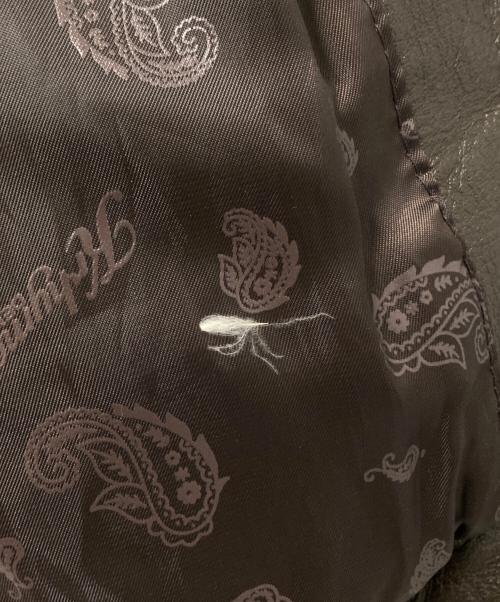 KRHYME DENIM（クライムデニム）KRHYME DENIM (クライムデニム) キルティングレザーダウンジャケット ブラウン サイズ:4XLの古着・服飾アイテム