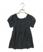 CHANELシャネル）の古着「シルクオフショルブラウス」｜ブラック