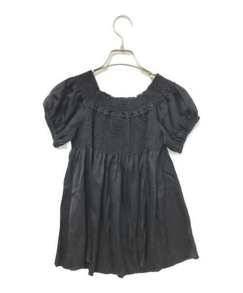 CHANEL（シャネル）CHANEL (シャネル) シルクオフショルブラウス ブラック サイズ:34の古着・服飾アイテム