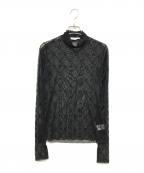 MARINE SERREマリーンセル）の古着「モノグラムフロックメッシュトップ」｜ブラック