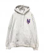 New Era×GENUINE MERCHANDISEニューエラ×ジェニュイン マーチャンダイズ）の古着「プルオーバーパーカー」｜グレー