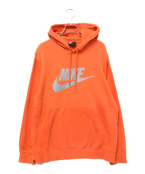 NIKE（ナイキ）NIKE (ナイキ) ロゴプリントパーカー オレンジ サイズ:Mの古着・服飾アイテム