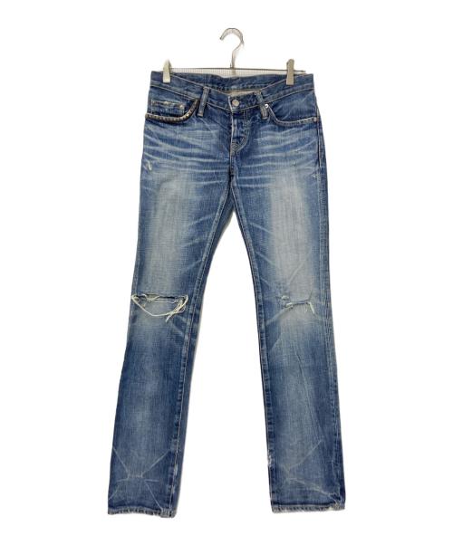 Hysteric Glamour（ヒステリックグラマー）Hysteric Glamour (ヒステリックグラマー) ダメージデニムパンツ インディゴ サイズ:Mの古着・服飾アイテム