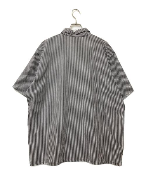 BEN DAVIS（ベンデイビス）BEN DAVIS (ベンデイビス) ハーフジップショートスリーブシャツ ブラウン×ホワイト サイズ:XLの古着・服飾アイテム