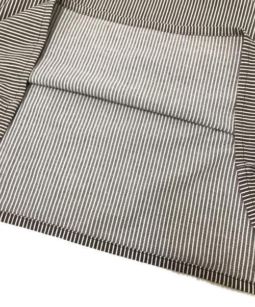 BEN DAVIS（ベンデイビス）BEN DAVIS (ベンデイビス) ハーフジップショートスリーブシャツ ブラウン×ホワイト サイズ:XLの古着・服飾アイテム