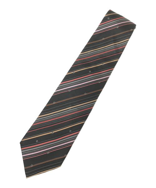 LOUIS VUITTON（ルイ ヴィトン）LOUIS VUITTON (ルイ ヴィトン) ストライプネクタイ ブラック サイズ:下記参照の古着・服飾アイテム