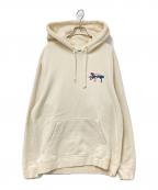 stussyステューシー）の古着「DOT COLLAGE HOODIE」｜ベージュ
