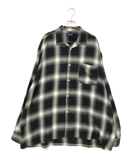 NAUTICA（ノーティカ）NAUTICA (ノーティカ) オンブレチェックシャツ ブラック サイズ:XLの古着・服飾アイテム