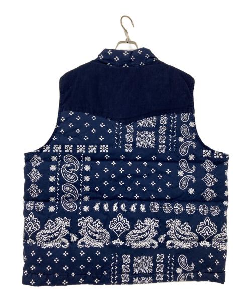 LEVI'S（リーバイス）LEVI'S (リーバイス) ペイズリー柄ダウンベスト ネイビー サイズ:XLの古着・服飾アイテム
