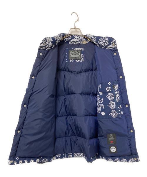 LEVI'S（リーバイス）LEVI'S (リーバイス) ペイズリー柄ダウンベスト ネイビー サイズ:XLの古着・服飾アイテム
