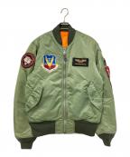ALPHAアルファ）の古着「MA-1ジャケット」｜オリーブ