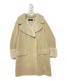 FOXEY（フォクシー）の古着「カシミヤ混ウールコート」｜ベージュ