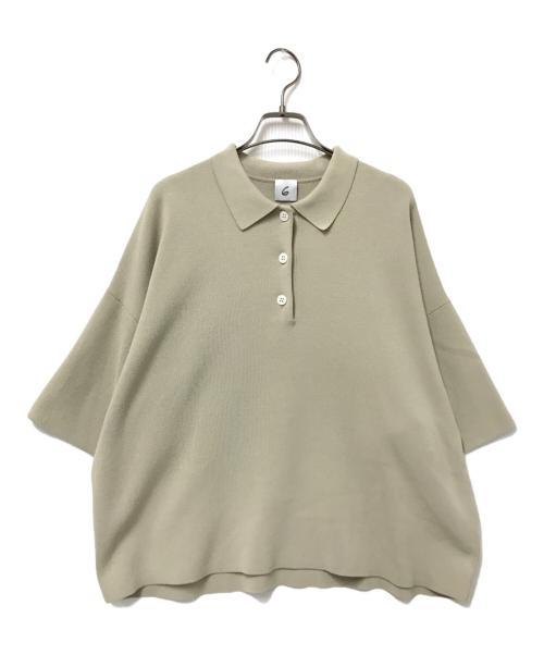 6(ROKU) BEAUTY&YOUTH（ロク ビューティーアンドユース）6(ROKU) BEAUTY&YOUTH (ロク ビューティーアンドユース) KNIT SHIRT/ポロシャツ ベージュ サイズ:下記参照の古着・服飾アイテム