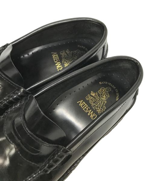 ARTESANOS（アルテサノス）ARTESANOS (アルテサノス) コインローファー ブラック サイズ:38の古着・服飾アイテム