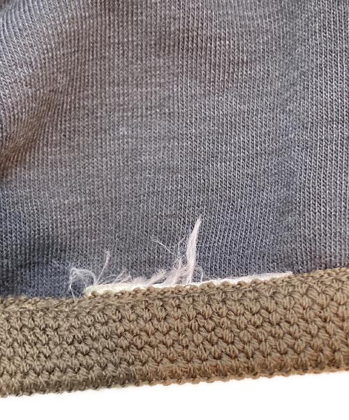 BURLAP OUTFITTER（バーラップアウトフィッター）BURLAP OUTFITTER (バーラップアウトフィッター) フリースカーディガン グレー×グリーン サイズ:Lの古着・服飾アイテム