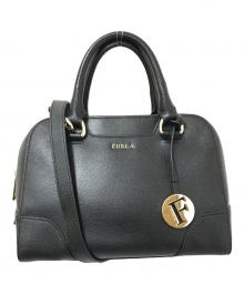 FURLA（フルラ）の古着「サッチェルボストンショルダーバッグ」｜ブラック